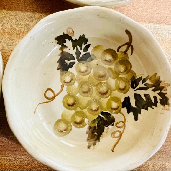 Tabletops Set of 4 Cabernet Olive Oil Dipping Bowls EUC - Picture 5 of 11